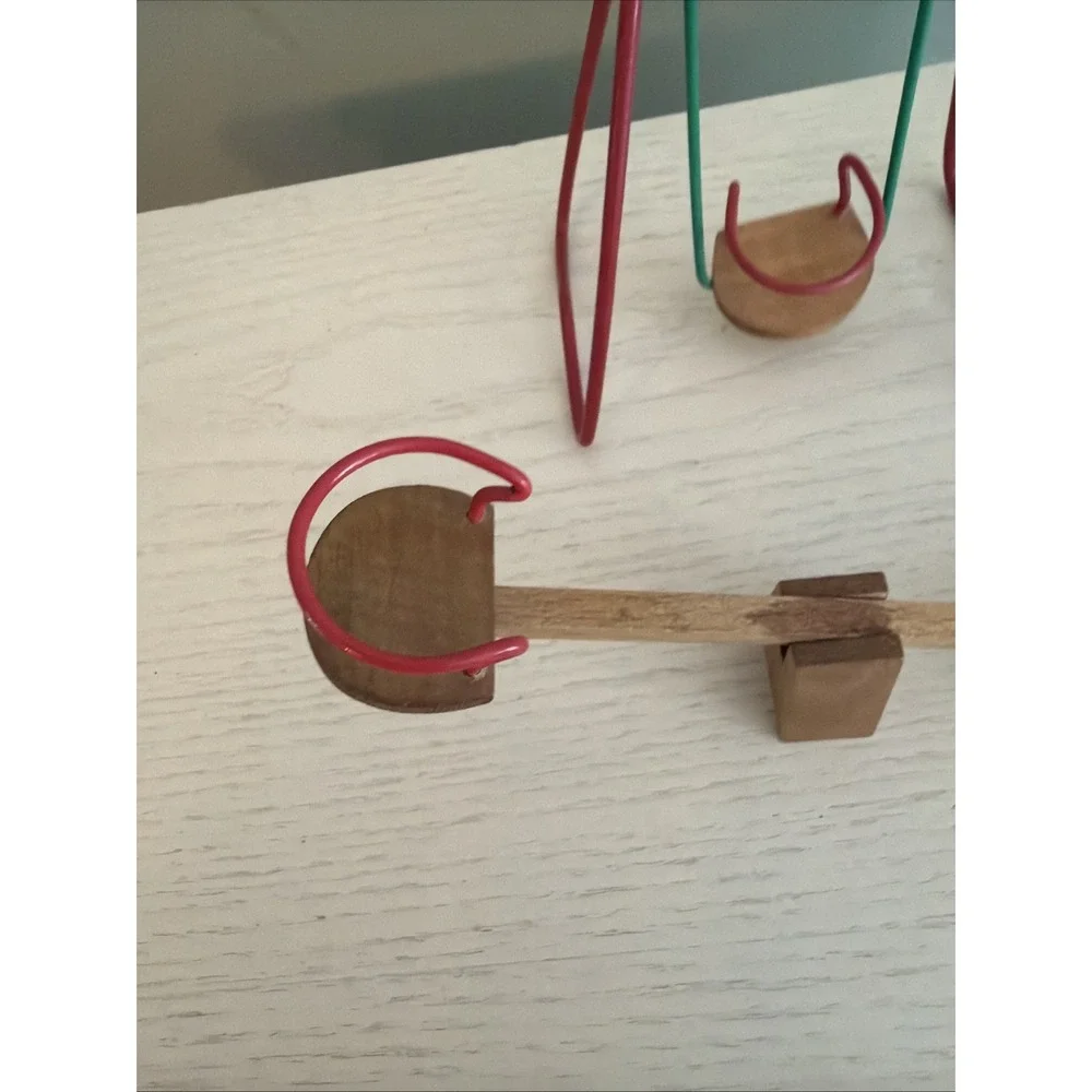 Vintage Dollhouse Swing Set And Teeder Todder Outdoor Playground Japan